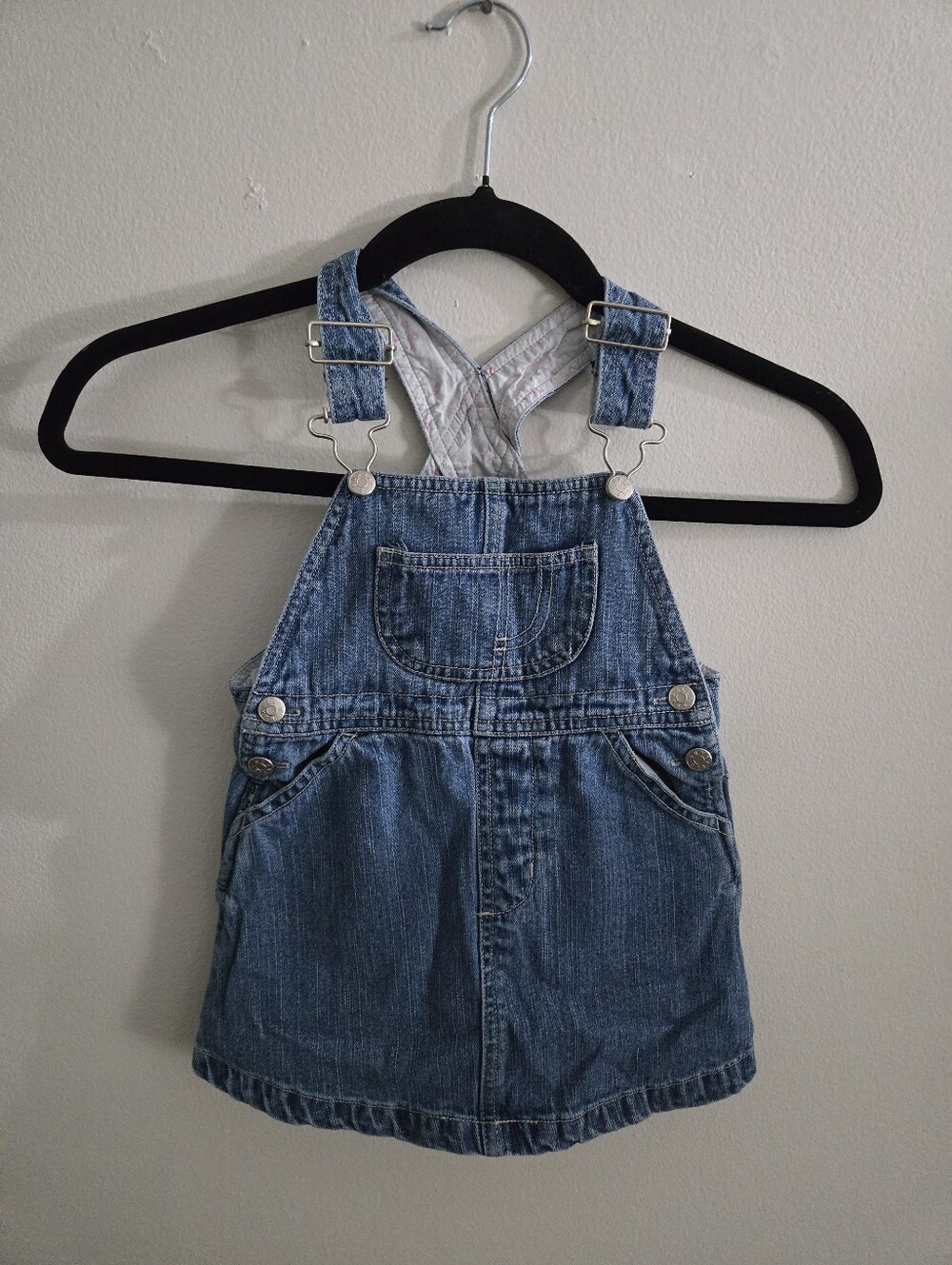 Gum balls blue denim overalls